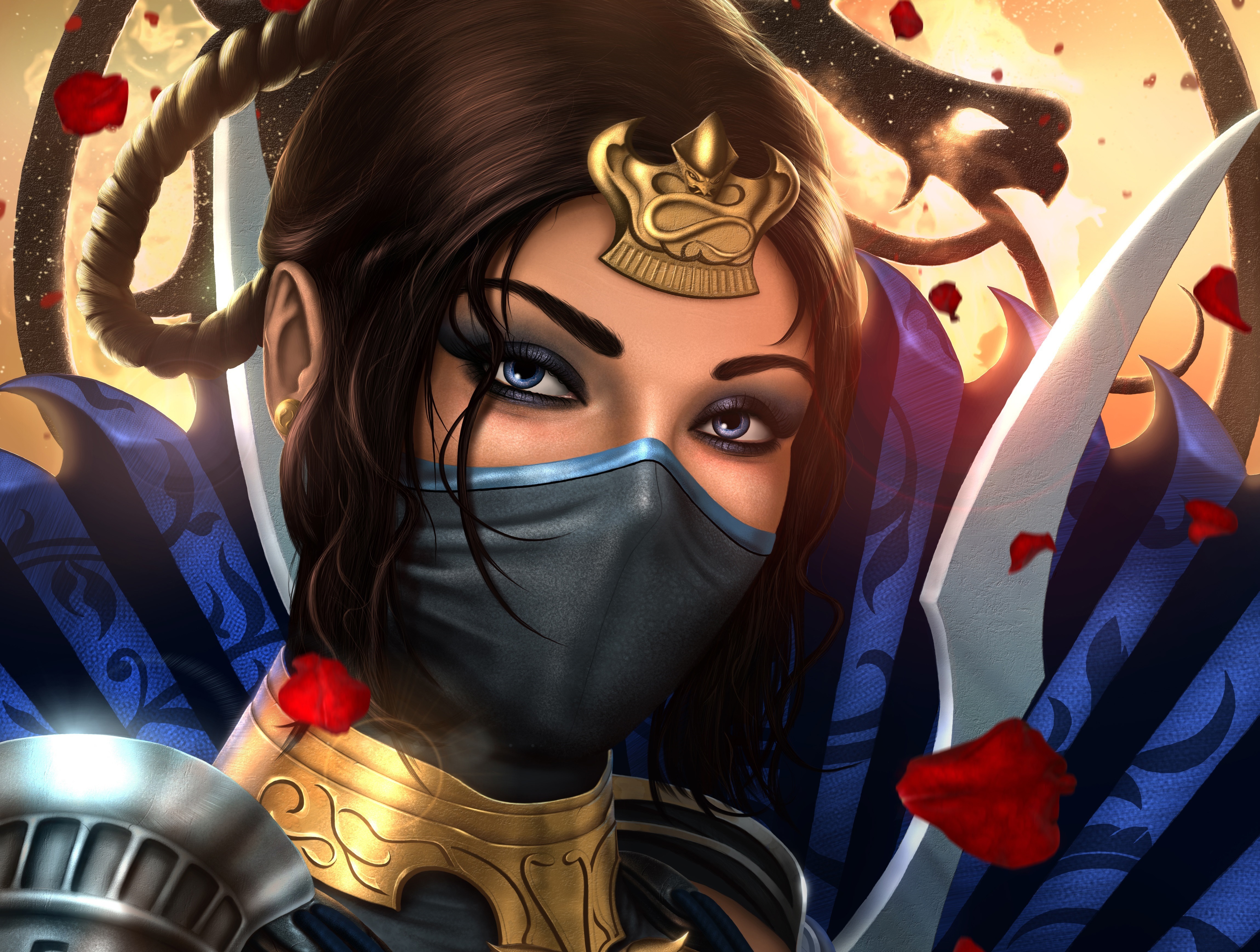 4600x3477 Wallpaper look, art, Mortal Kombat, Kitana for mobile and desktop, section игры, resolution 4600x3477
