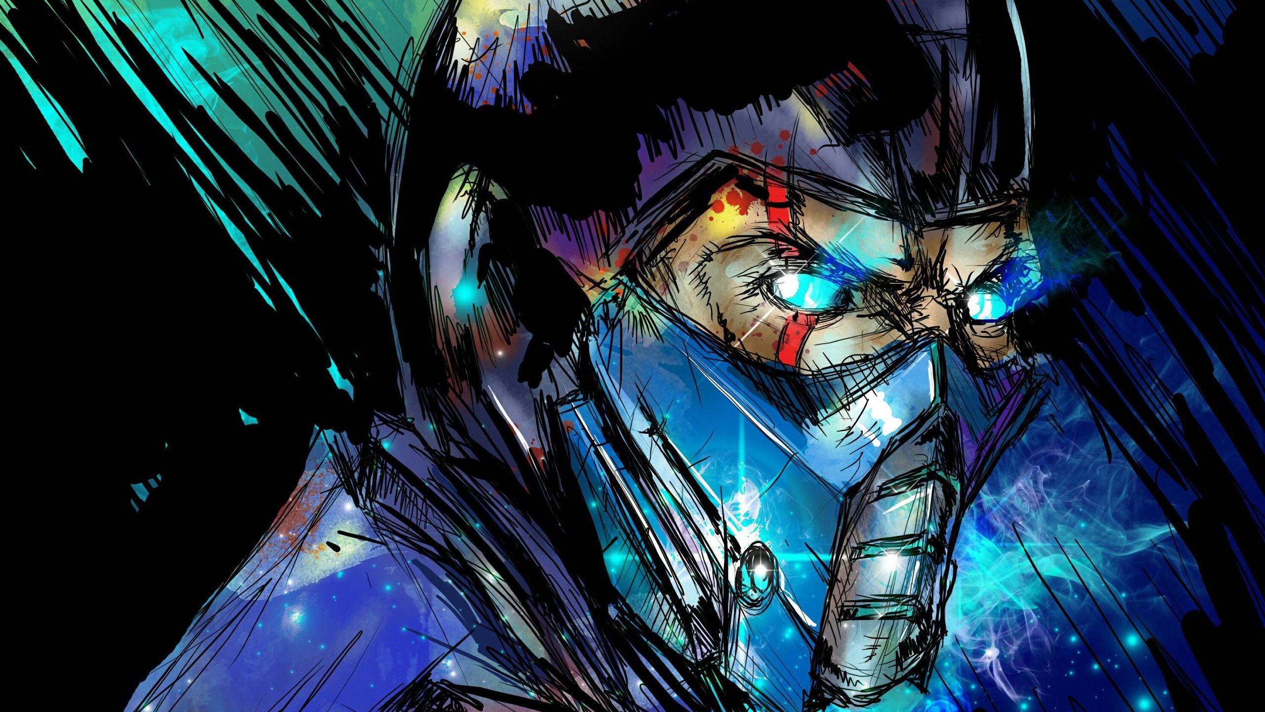2560x1440 Mortal Kombat Sub Zero Artwork Wallpaper