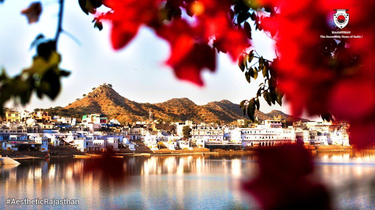 1200x675 An amazing blend of beauty and serenity. The #Pushkar Lake never fails to charm, whichever angle you look at it from. #Aesthetic #Rajasthan #RajasthanTourism #DekhoApnaDesh