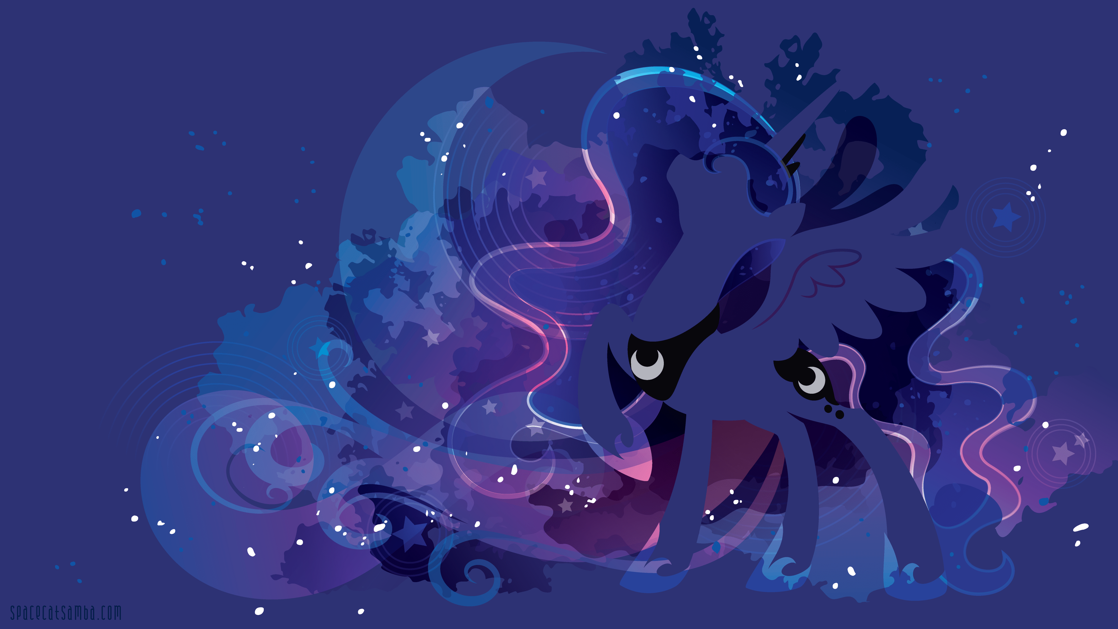 3840x2160 Princess Luna Minimalist 4K Ultra HD Wallpaper