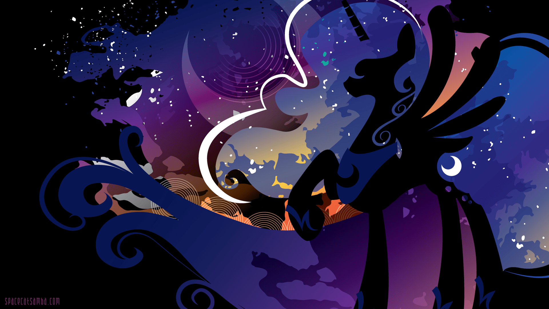 1920x1080 Luna Silhouette Wall [1920x1080]