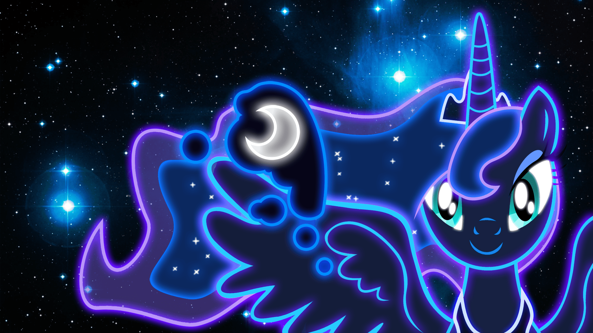 1920x1080 Princess Luna HD Wallpaper. My Little Pony: Friendship Is Magic Starry Night