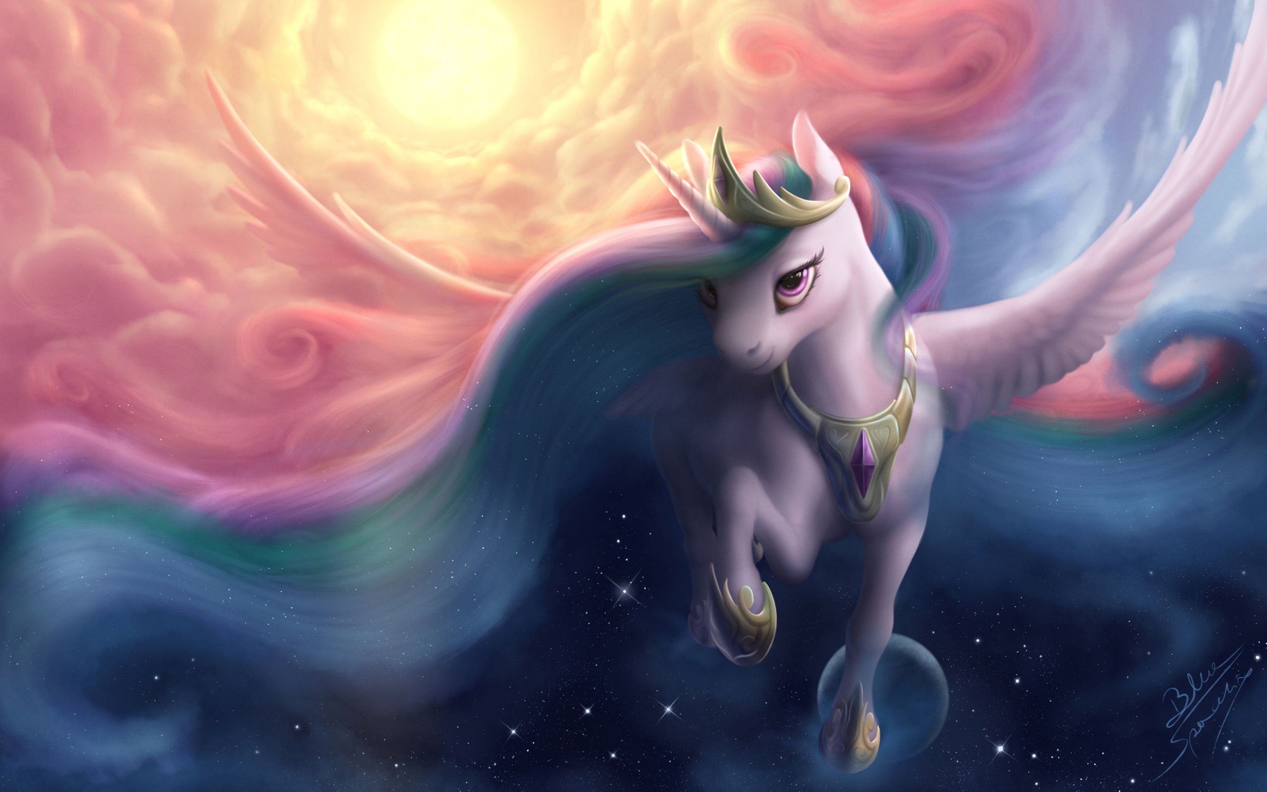 2560x1600 Princess Luna Alicorn My Little Pony Friendship is Magic Wallpaper
