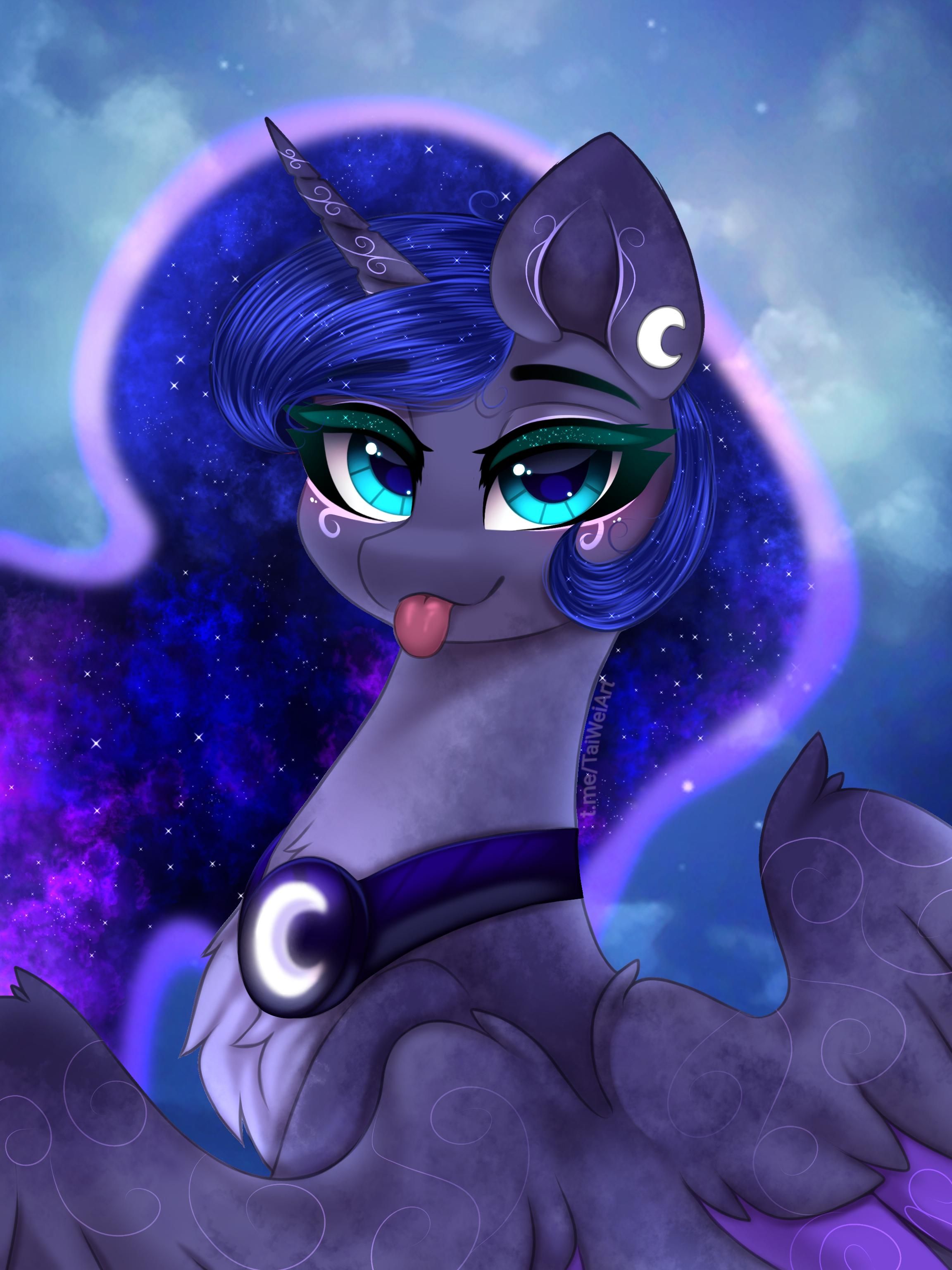 2304x3072 Princess Luna blep