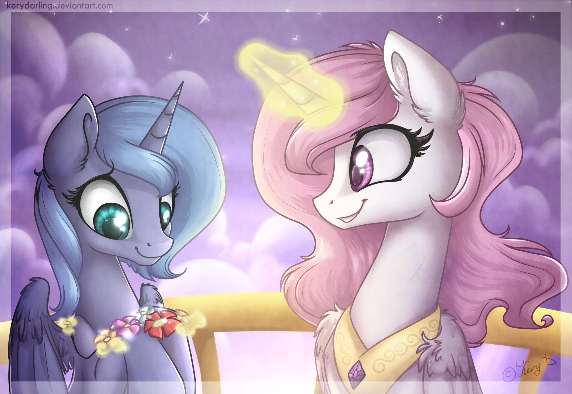1920x1324 HD Wallpaper of Princess Luna and Princess Celestia from My Little Pony