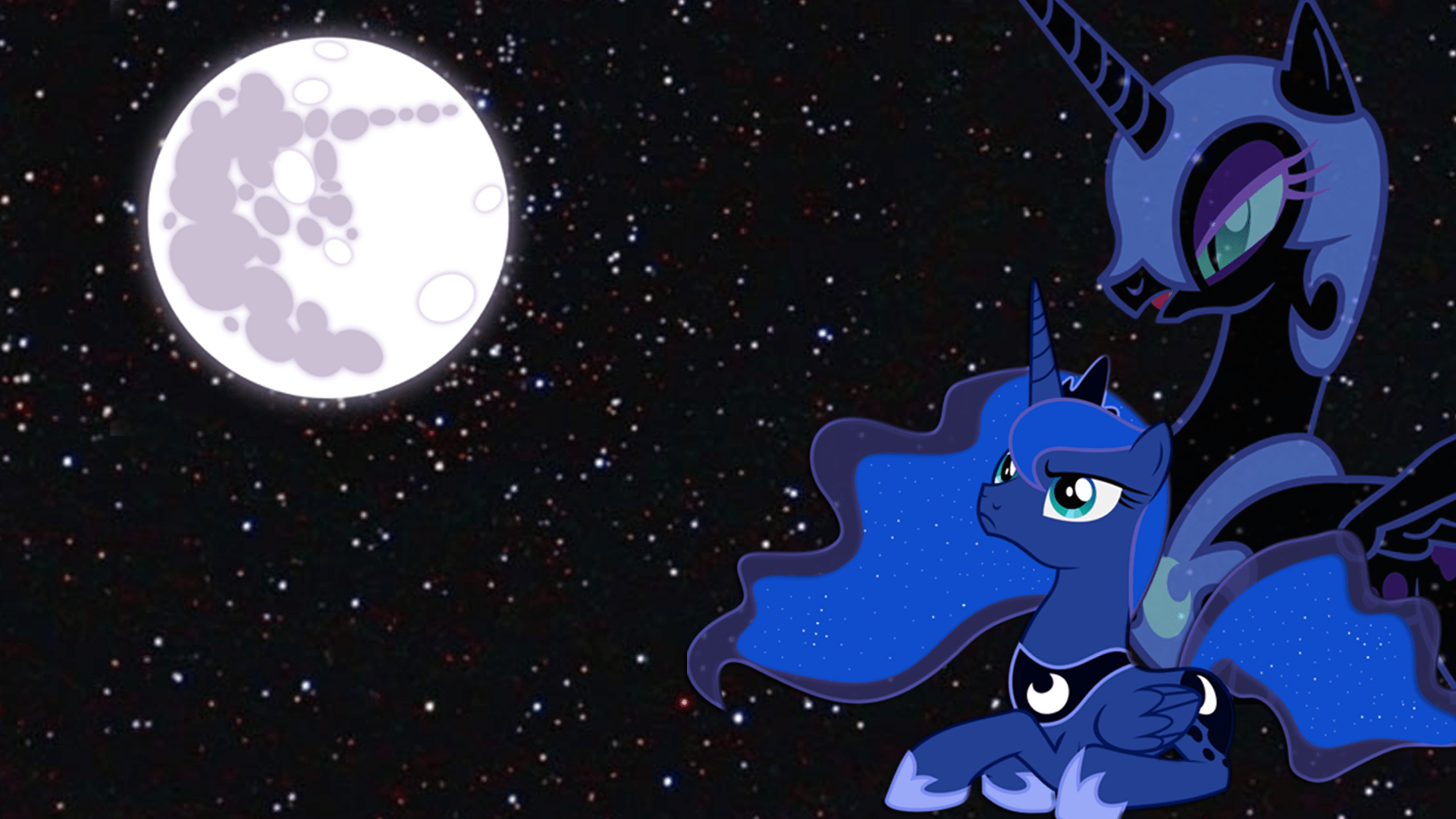 1920x1080 MLP:FiM Princess Luna and Nightmare moon wallpaper by Apoljak. My Little Pony wallpaper. My Little Wallpaper are Magic