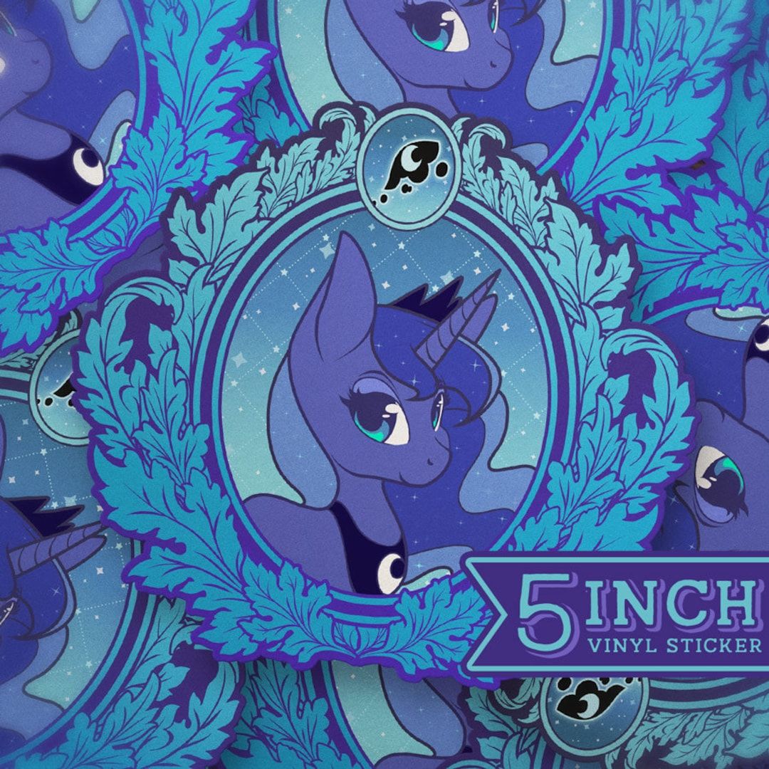 1080x1080 MLP Inspired Vintage Luna Vinyl Sticker