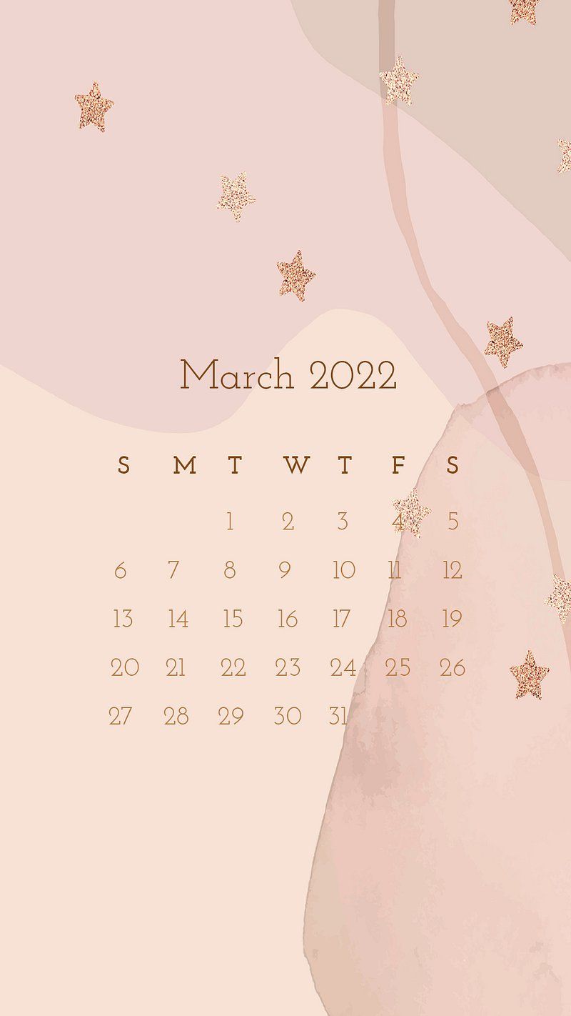 800x1422 March 2022 Calendar Wallpaper Image Wallpaper
