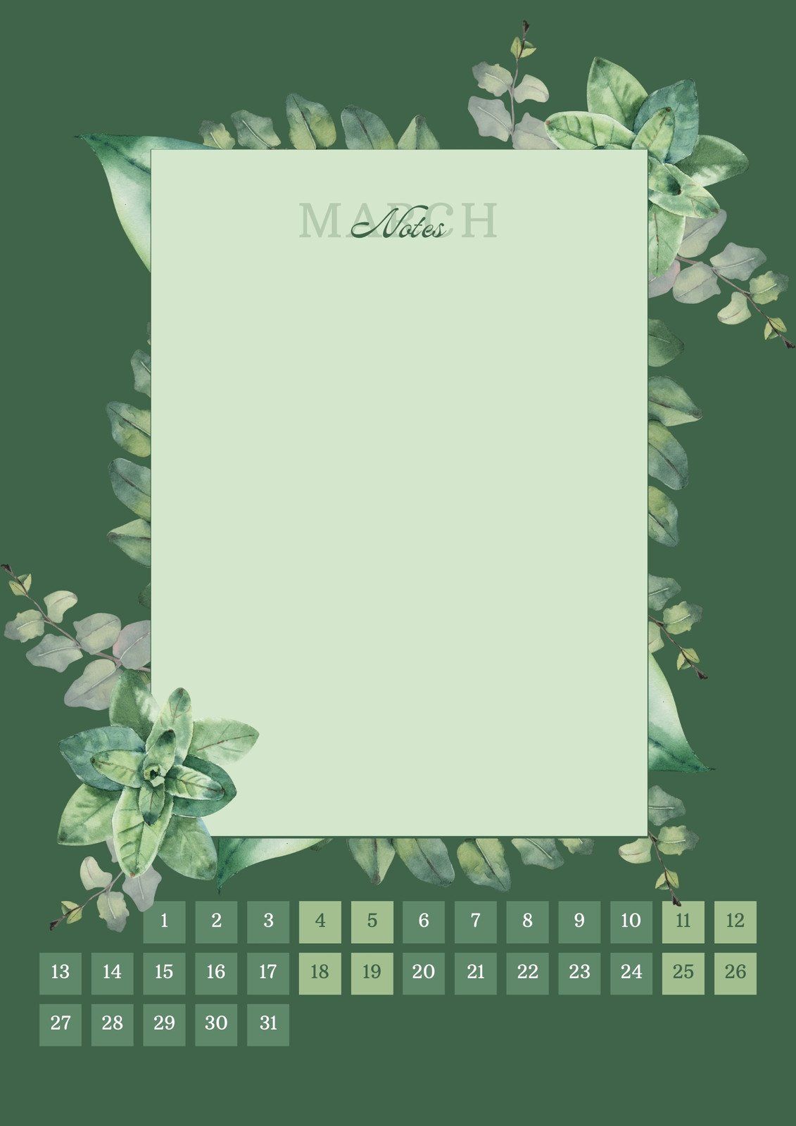 1131x1600 and customizable march templates