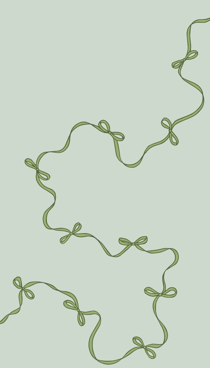 700x1225 Minimal Green Bow March iPhone Wallpaper