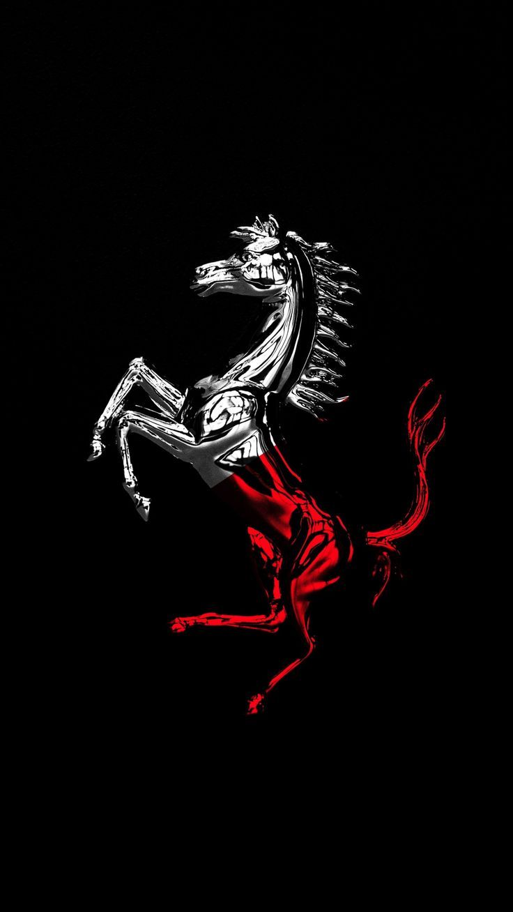 736x1308 Dark Horse Emblem Wallpaper 1080x1920 Horse, Ferrari, Logo, Minimal Wallpaper