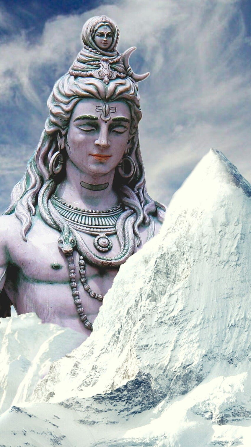 850x1511 Bhole Nath 3D HD phone wallpaper