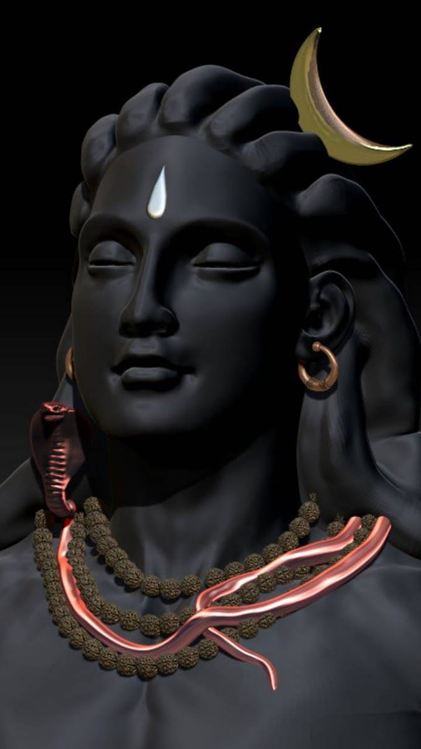 850x1511 3D Full Screen, Bhole Nath 3D HD phone wallpaper