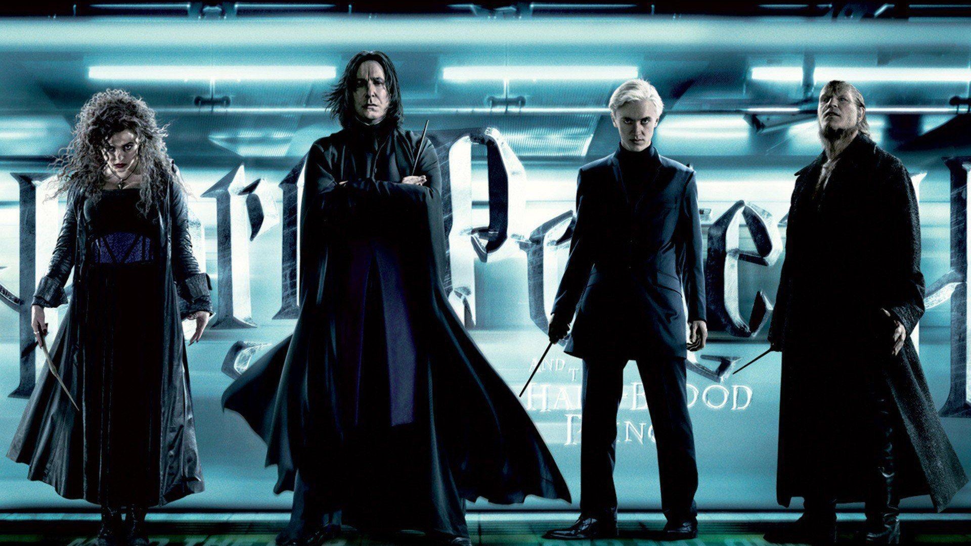 1920x1080 Draco Malfoy With Professor Severus Snape Wearing Black Dress HD Draco Malfoy Wallpaper