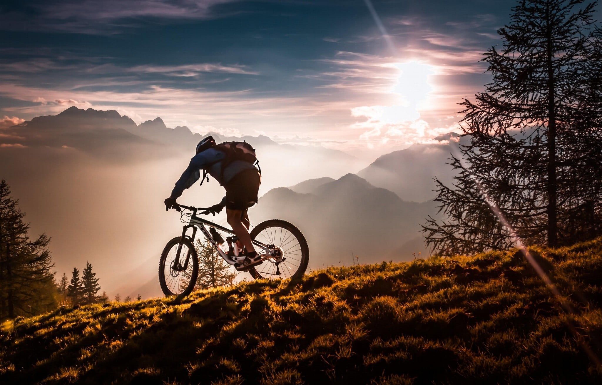 2048x1310 Cycling Mountain Bike Wallpaper