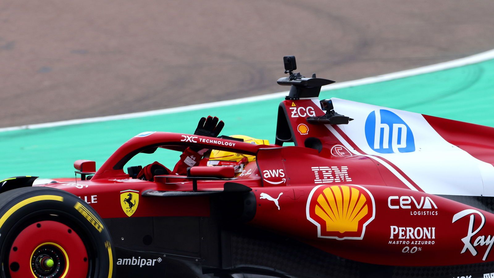 1600x900 FIRST LOOK: Lewis Hamilton Drives Ferrari's SF 25 F1 2025 Car
