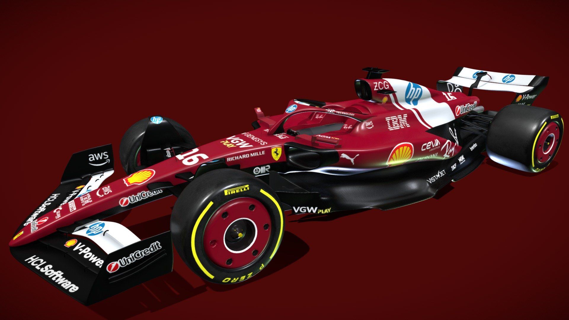 1920x1080 Downloadable) SF 25 Ferrari Livery Rig F1 2025 Model By AviaRigg [f9ae376]