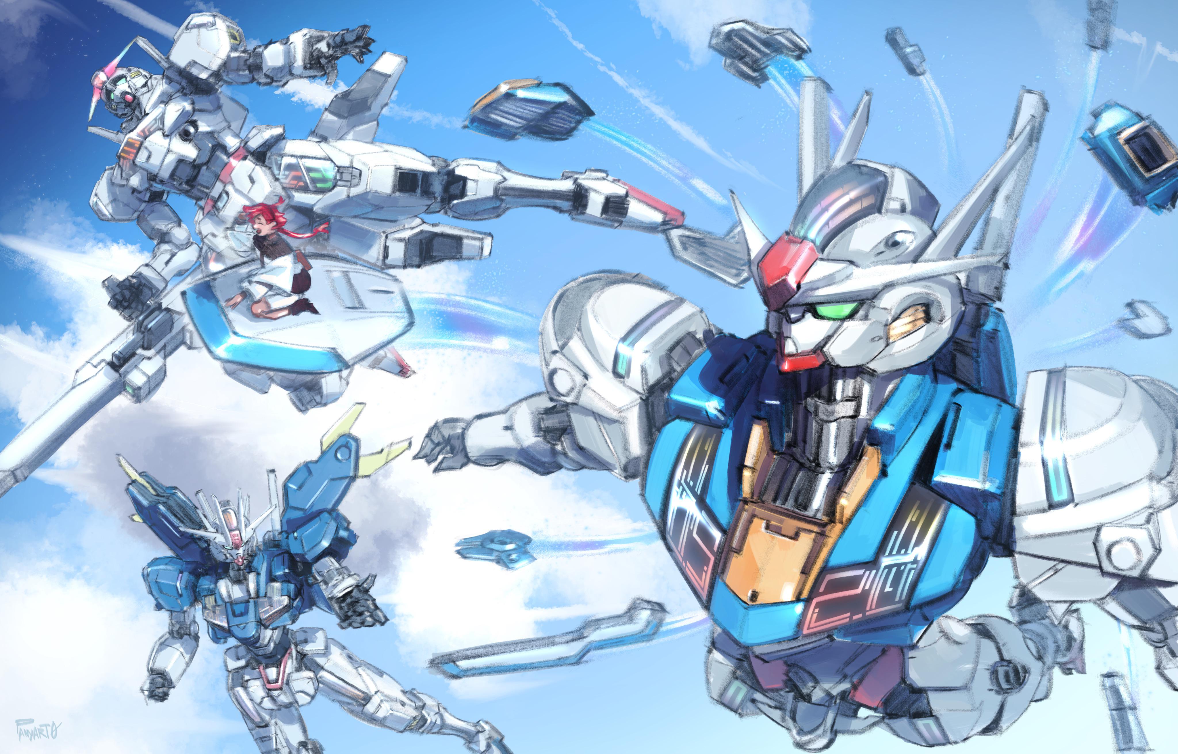 4096x2621 The Witch and her Gundams