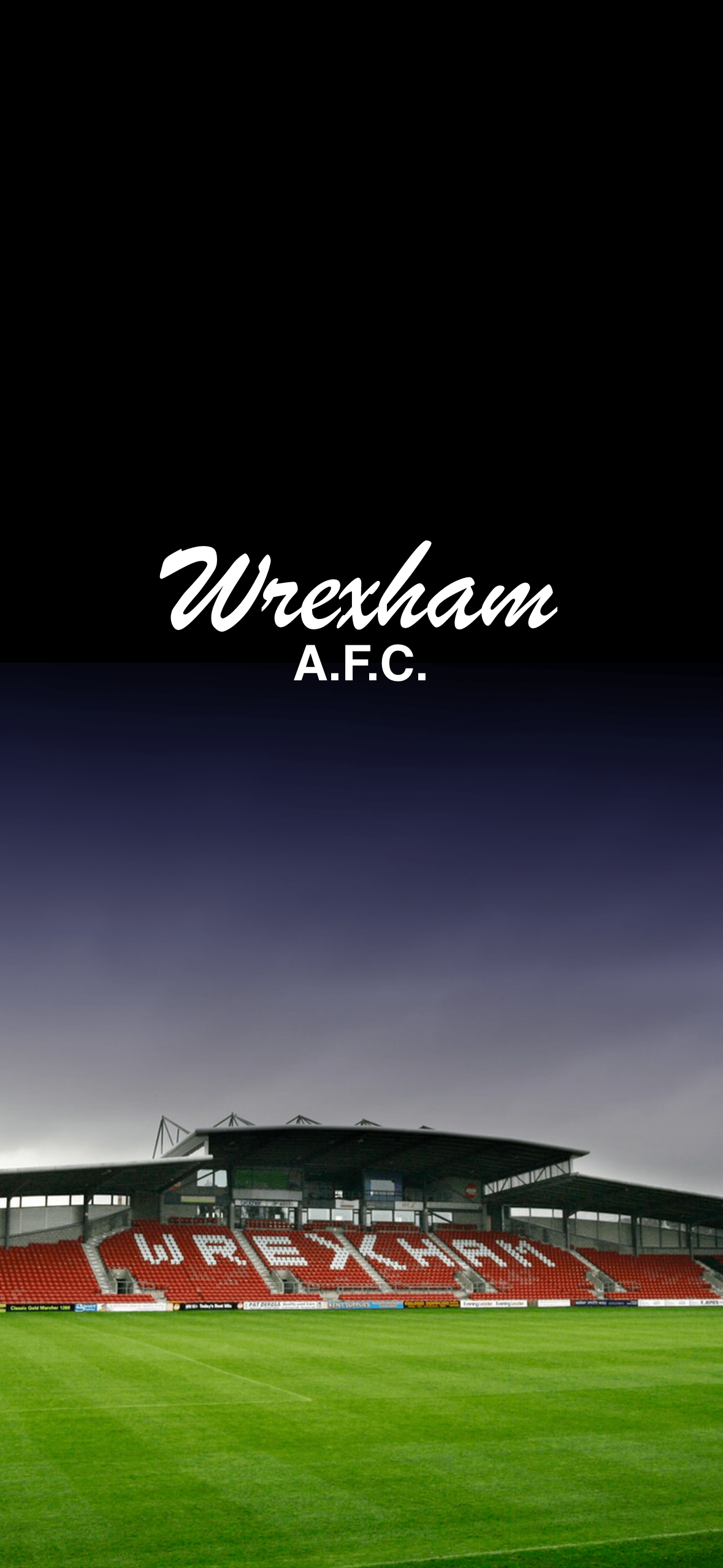 1179x2556 I made a simple Wrexham AFC phone wallpaper