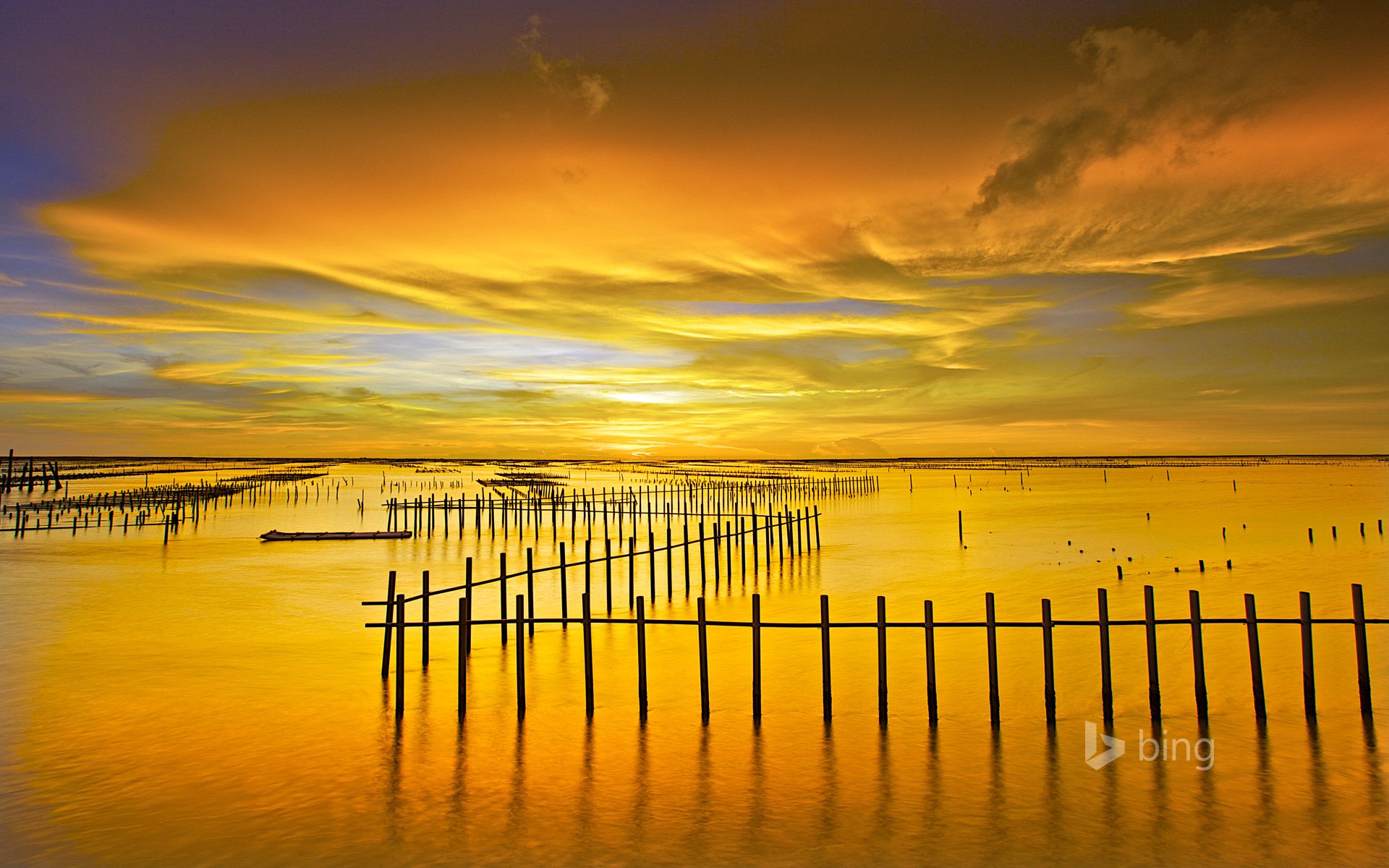 1920x1200 Cigu Lagoon at Tainan, Taiwan Wallpaper