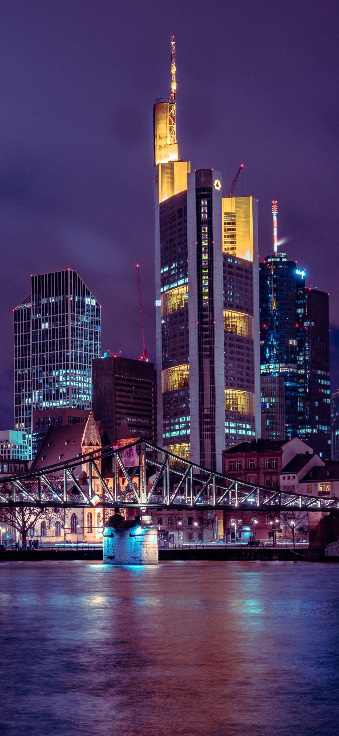 1440x3120 Download Skyscraper Germany Man Made Frankfurt Phone Wallpaper