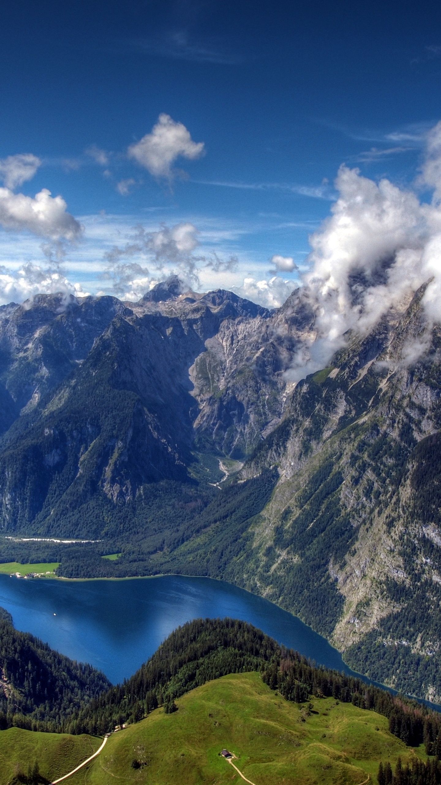 1440x2560 Königssee Lake Wallpaper 4K, Germany, Bavarian Alps