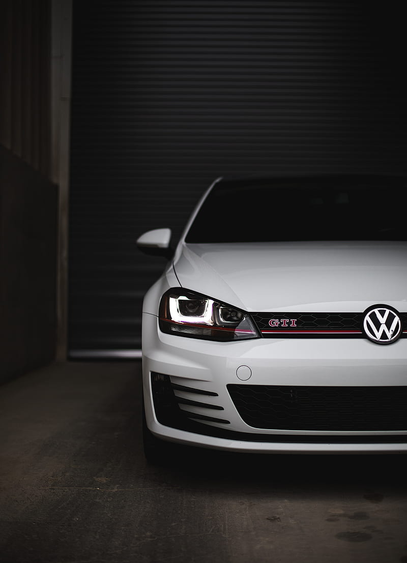 800x1107 Volkswagen golf gti, volkswagen, car, white, HD phone wallpaper