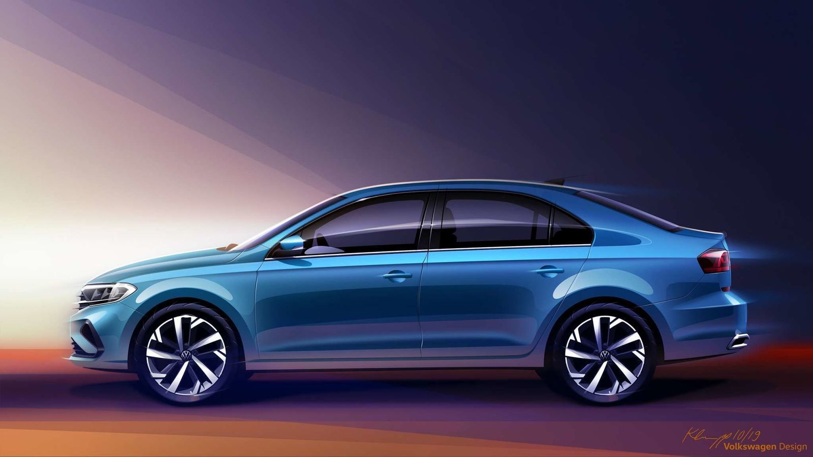 1600x900 Volkswagen Vento teased, will be the first to carry new VW logo in Russia