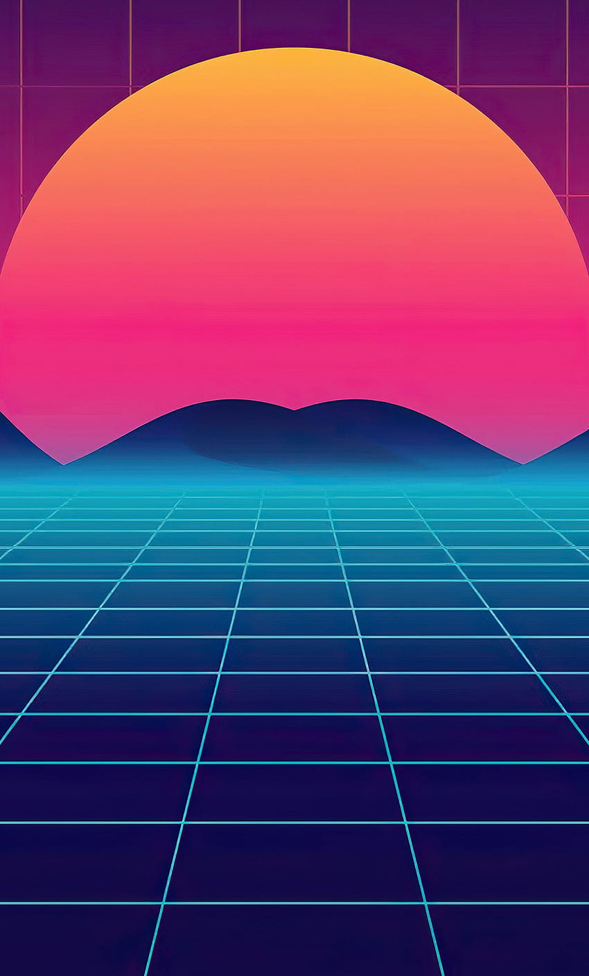850x1408 Retro Synthwave Sunrise iPhone, Background, and, retro sunrise HD phone wallpaper