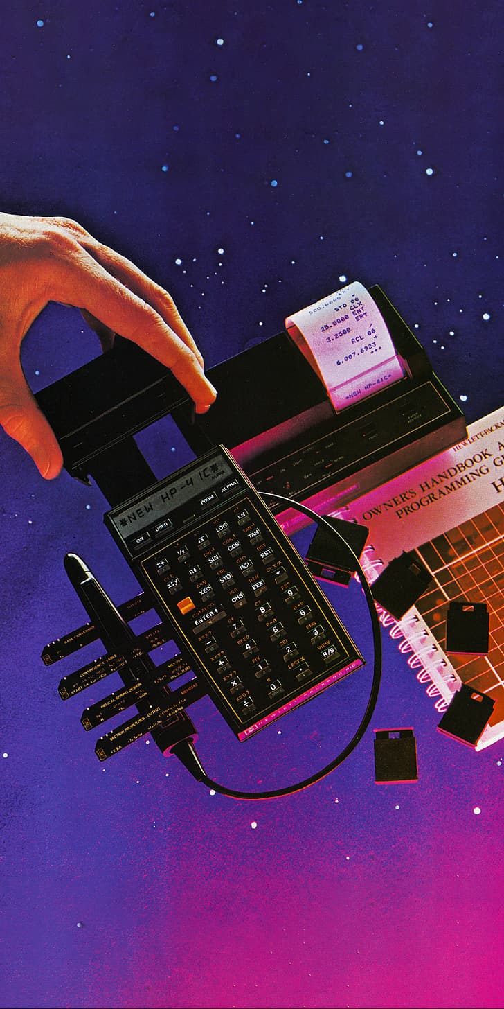 728x1456 HD wallpaper: technology, vintage, Retro computers, Retrowave