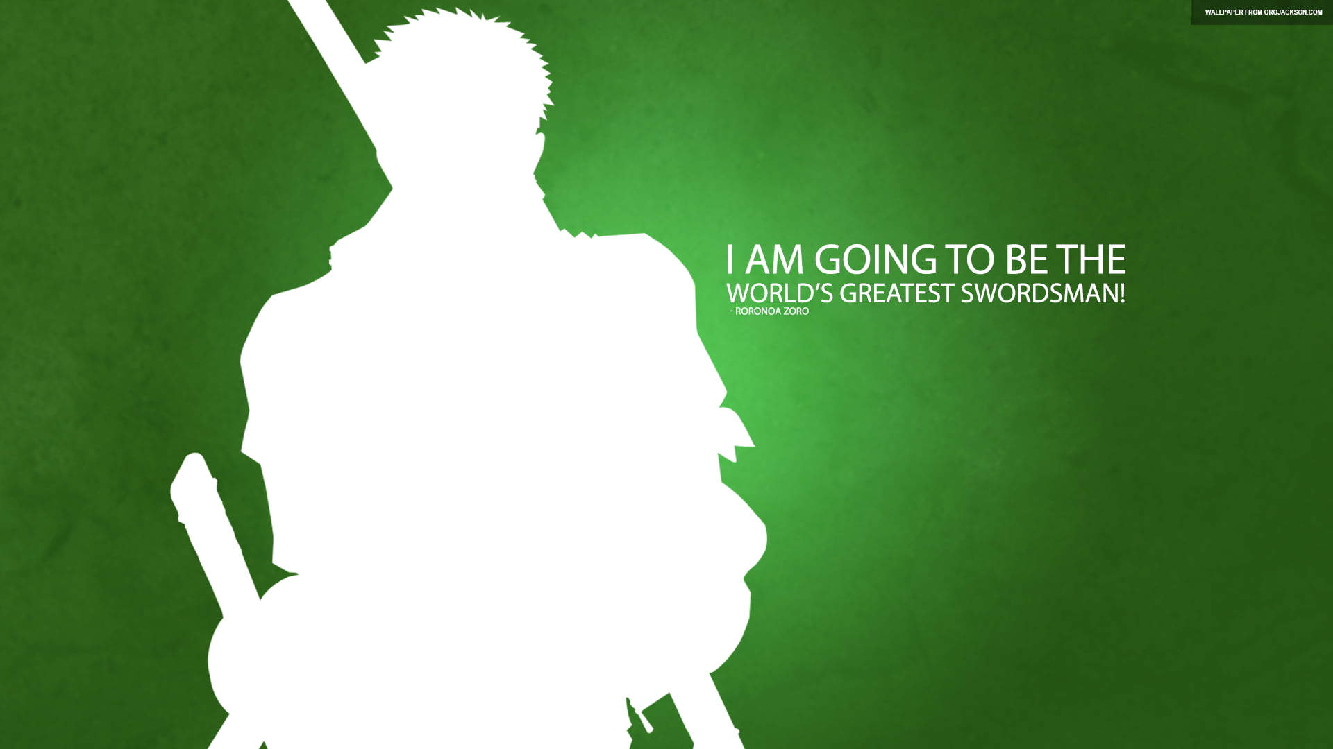 1920x1080 I am going to be the world's best swordsman! quote poster, One Piece, Roronoa Zoro, anime HD wallpaper