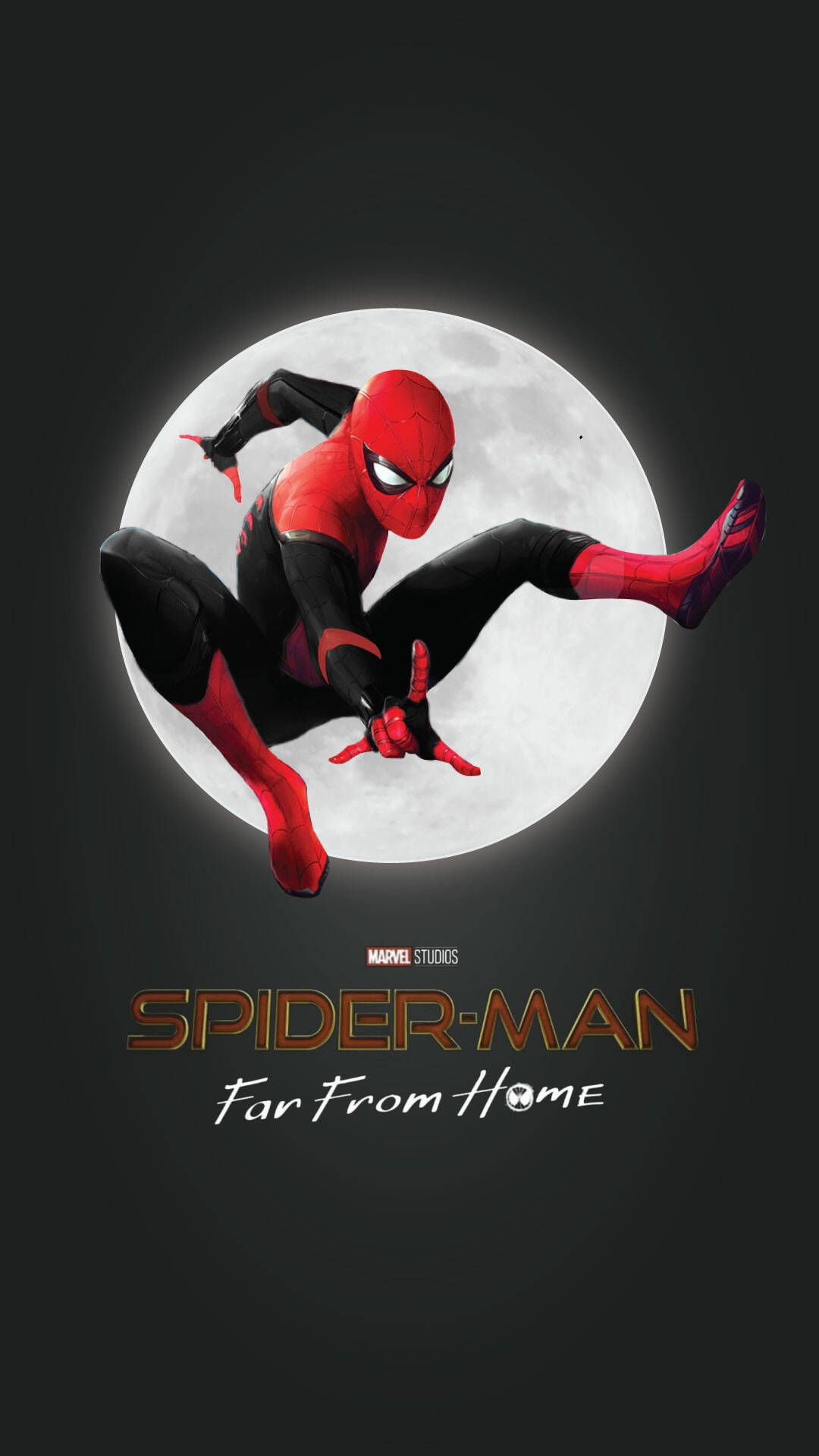 1080x1920 Download Spider Man Far From Home Moon Art Wallpaper