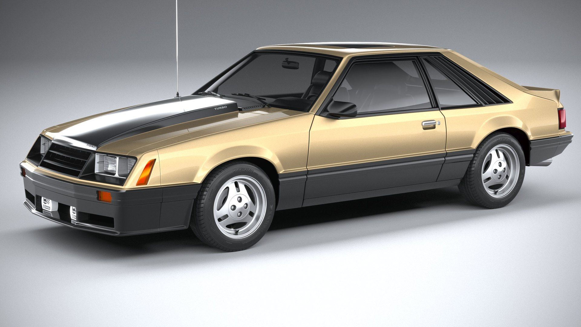 1920x1080 Ford Mustang 1979 3D Model