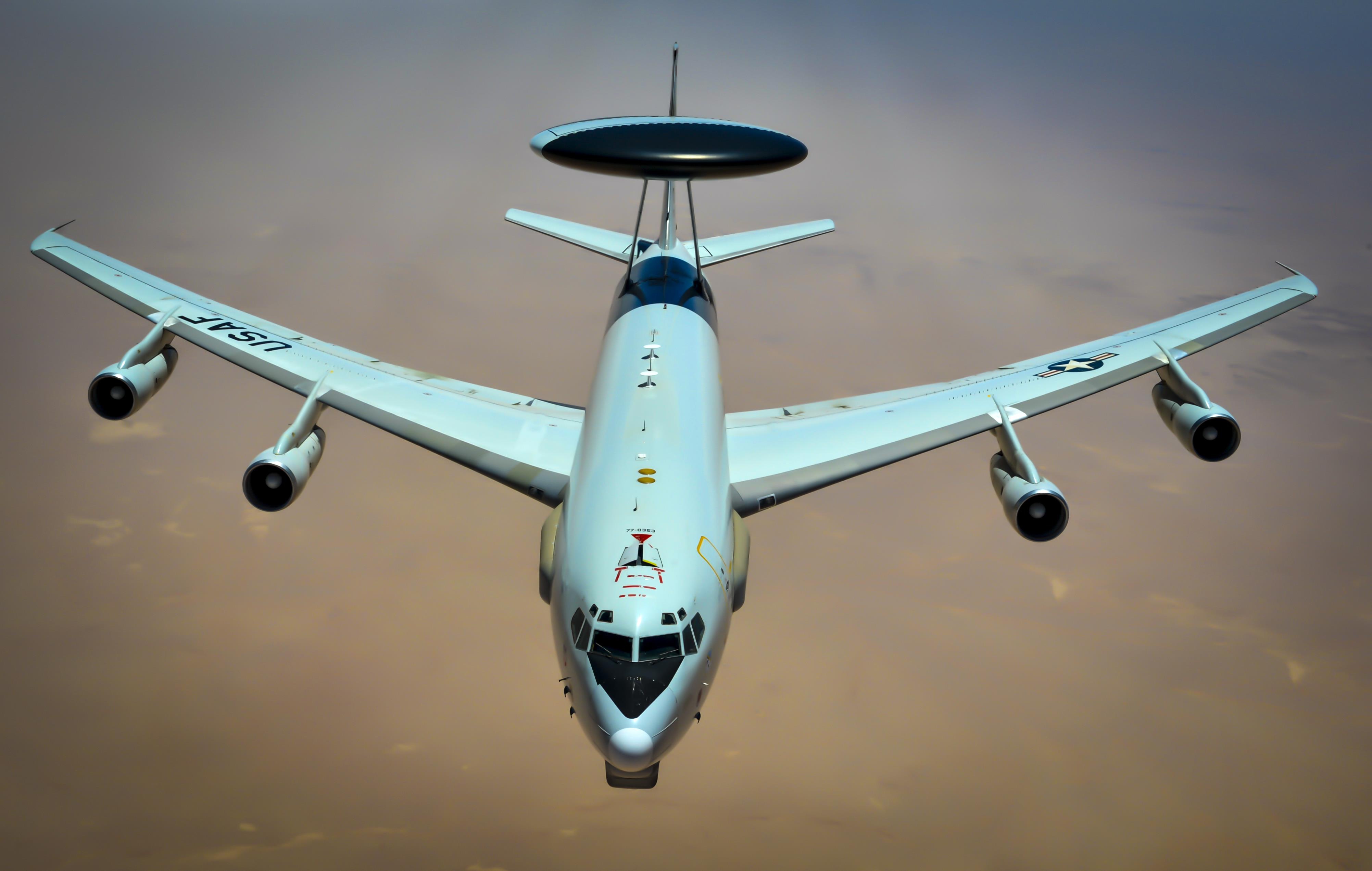 4007x2546 Wallpaper The Plane, Refueling, USAF, AWACS, E 3 Sentry For Mobile And Desktop, Section авиация, Resolution 4007x2546