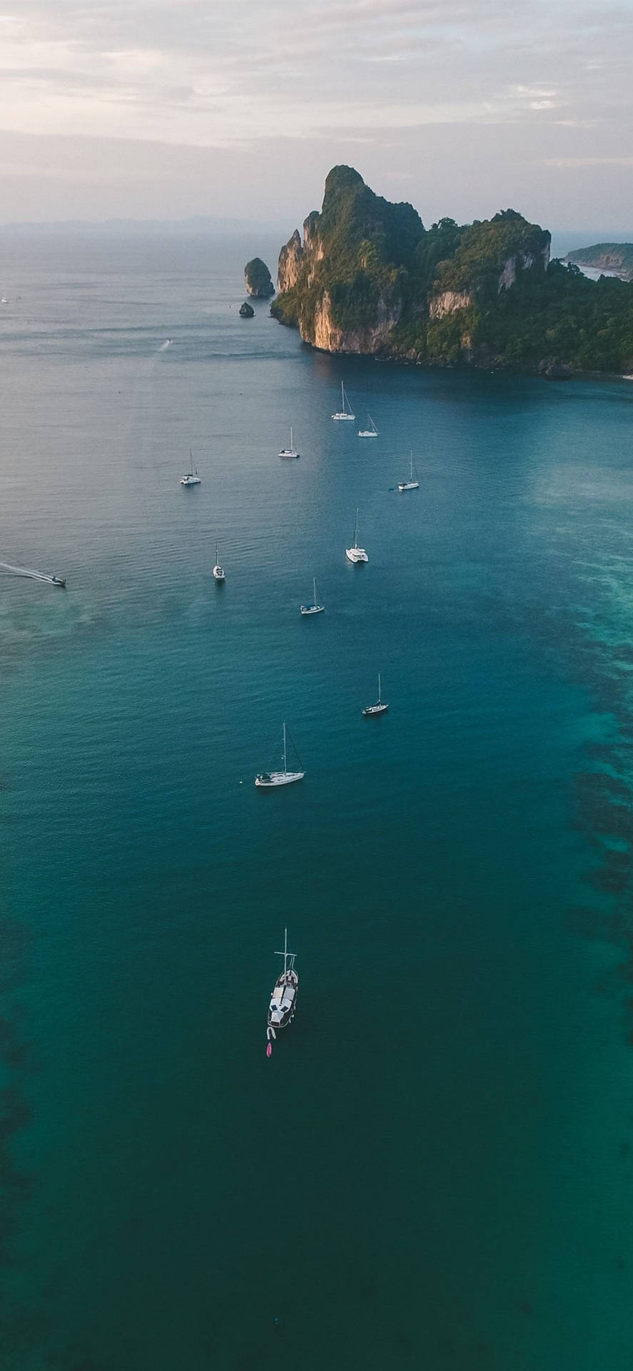 887x1920 Download iPhone Xs Ocean Krabi Island Thailand Wallpaper