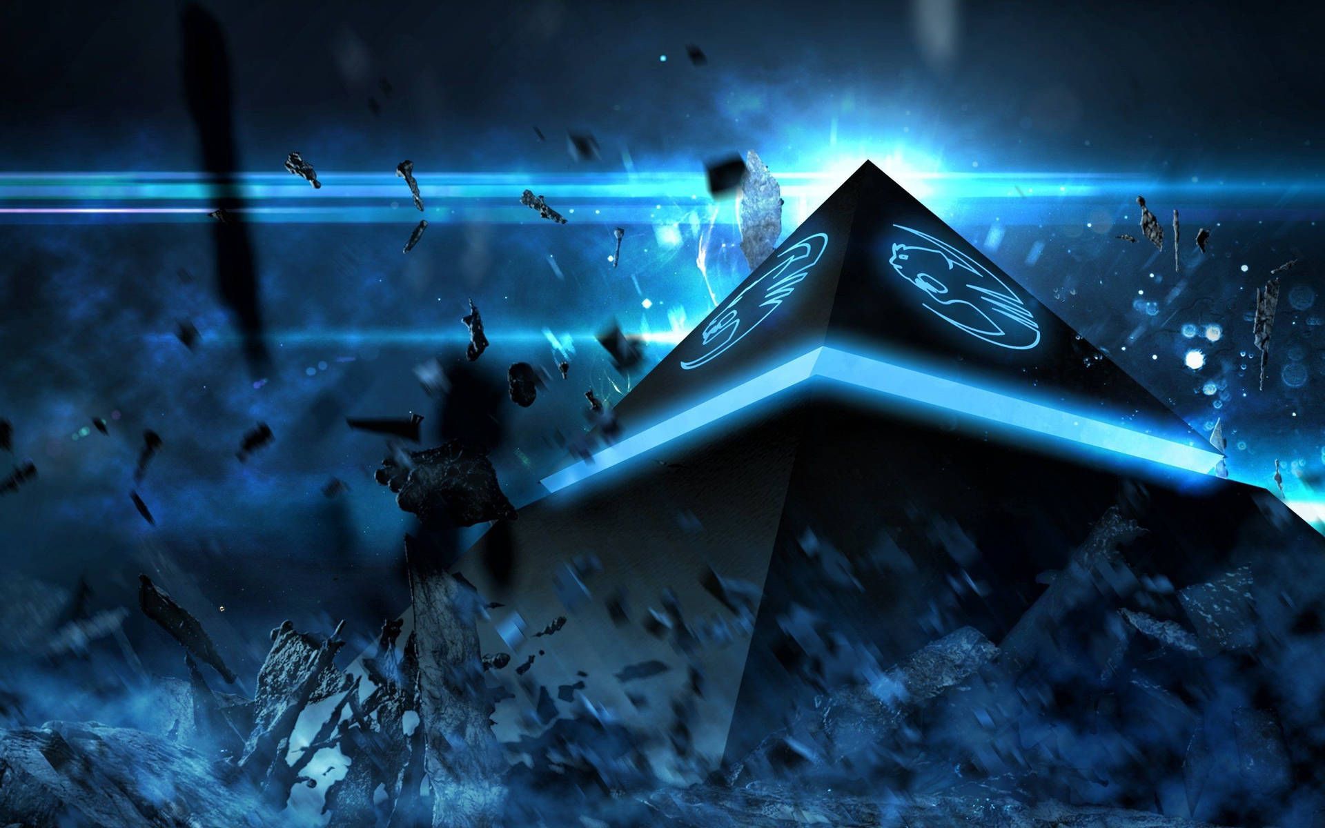 1920x1200 Download Windows 11 4k Blue Destruction Wallpaper