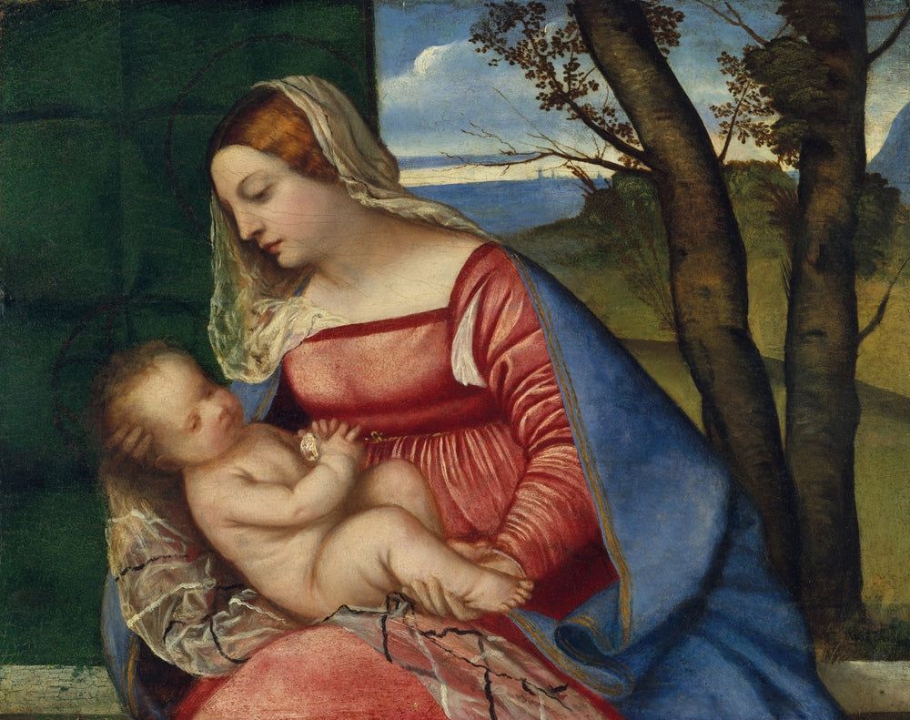 1000x791 Madonna And Child Ceiling Wallpaper