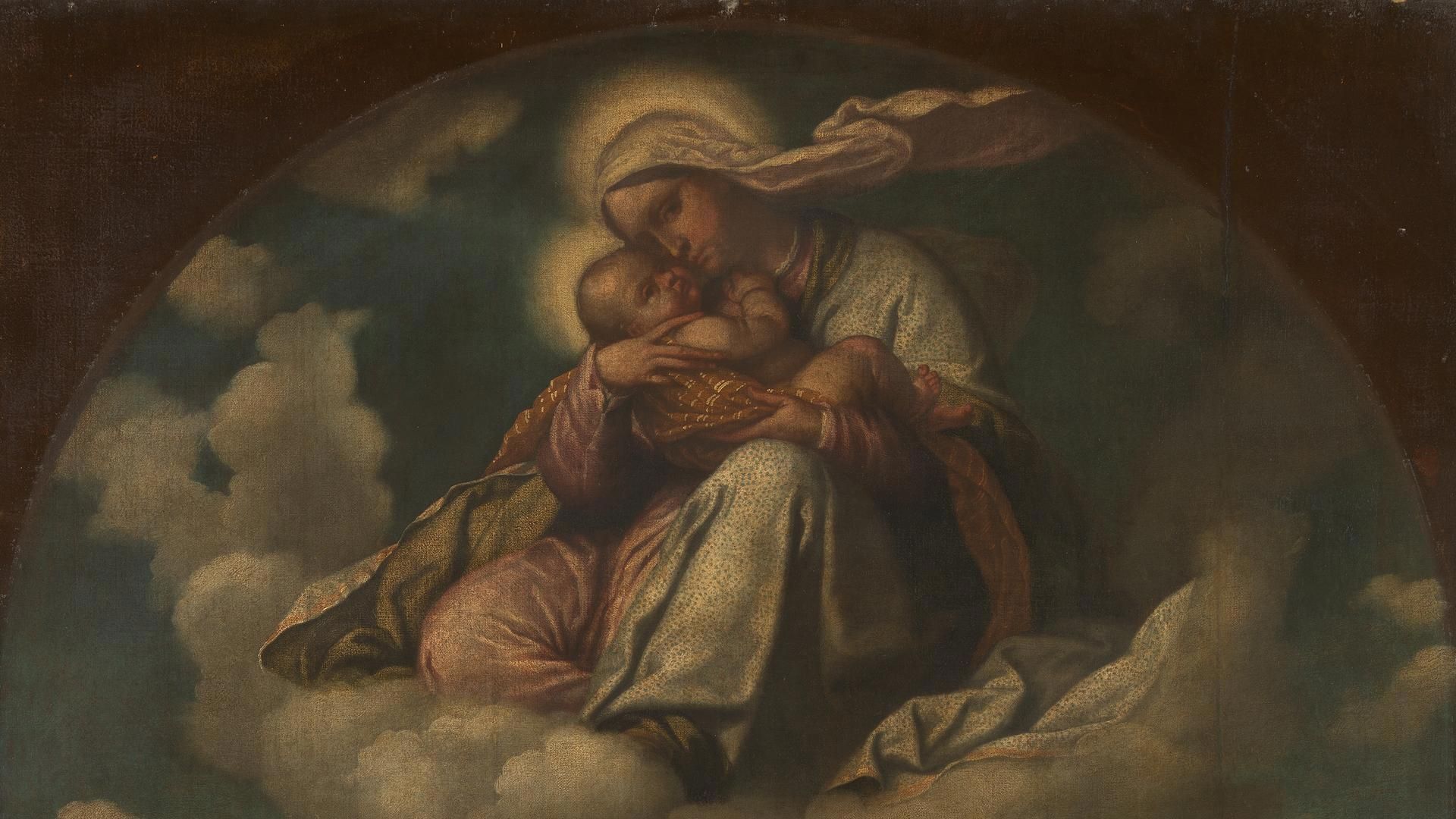 1920x1080 Moretto da Brescia. The Madonna and Child with Saints. NG1165. National Gallery, London