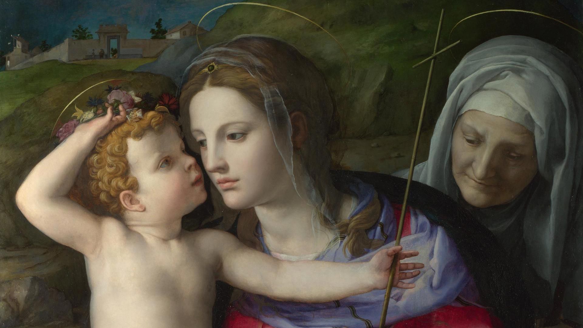 1920x1080 Bronzino. The Madonna and Child with Saints. NG5280. National Gallery, London