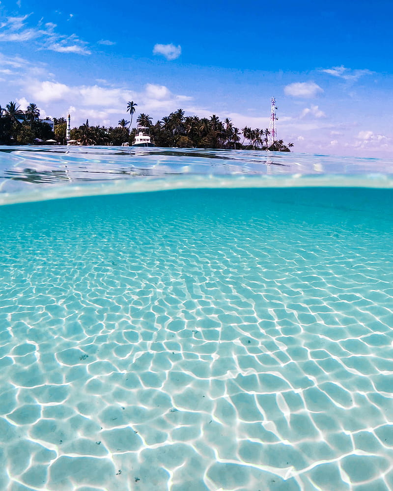 800x1000 Maldives Island, beach, dreamy, nature, ocean, sea, sunny day, tropical, underwater, HD phone wallpaper