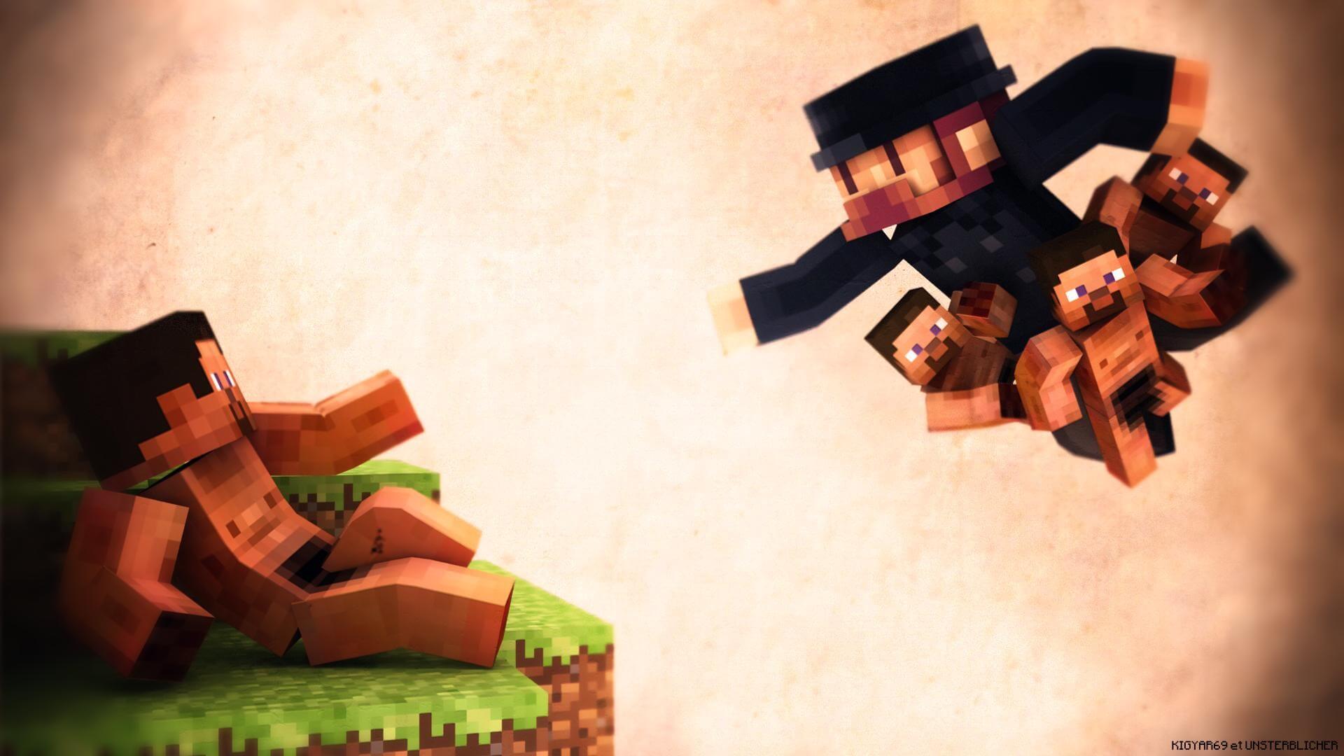 1920x1080 Fond d'écran Minecraft : Notch, plus qu'un codeur, Un dieu