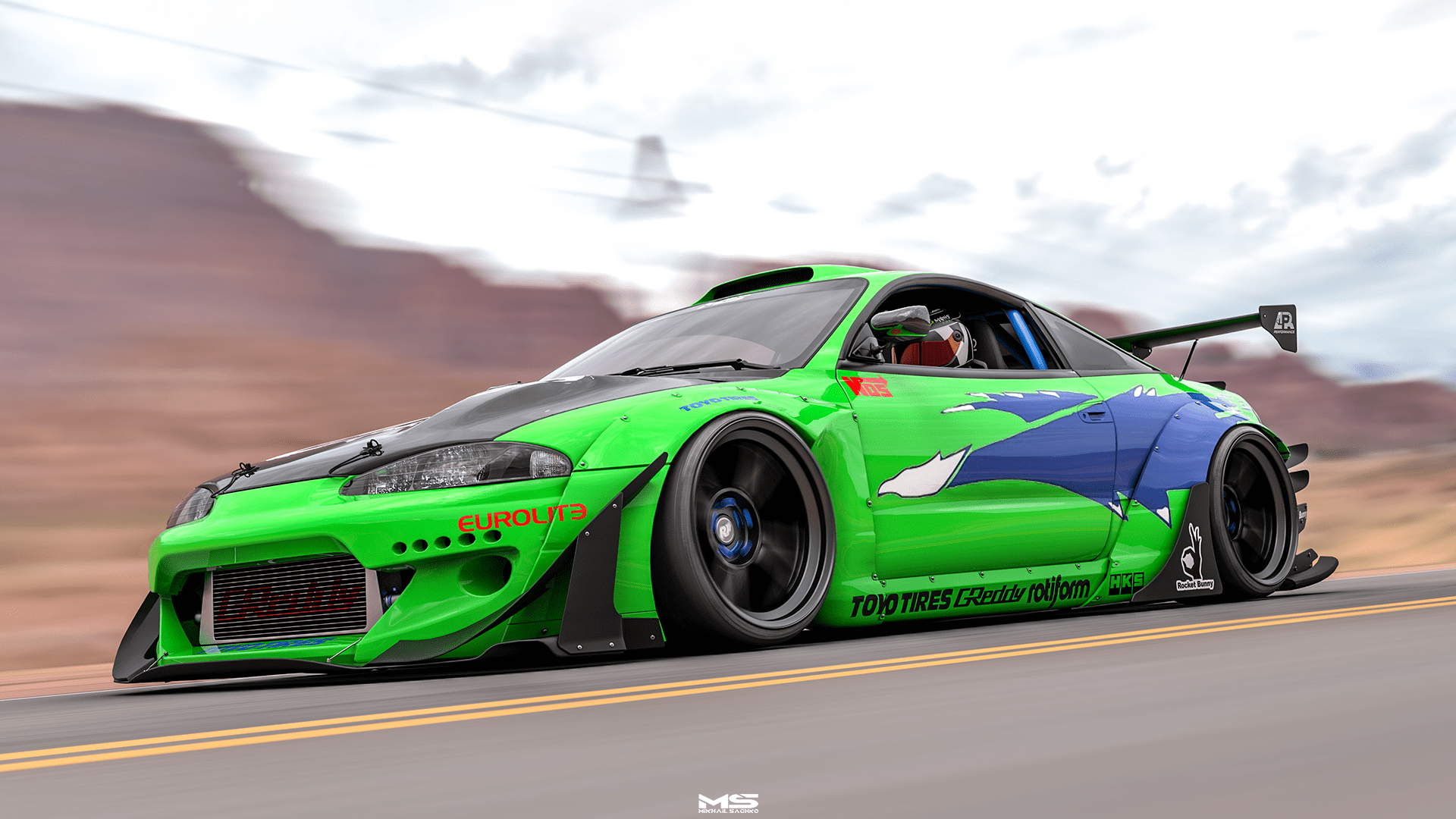 1920x1080 Mitsubishi Eclipse Rocket Bunny (2). Image - Behance