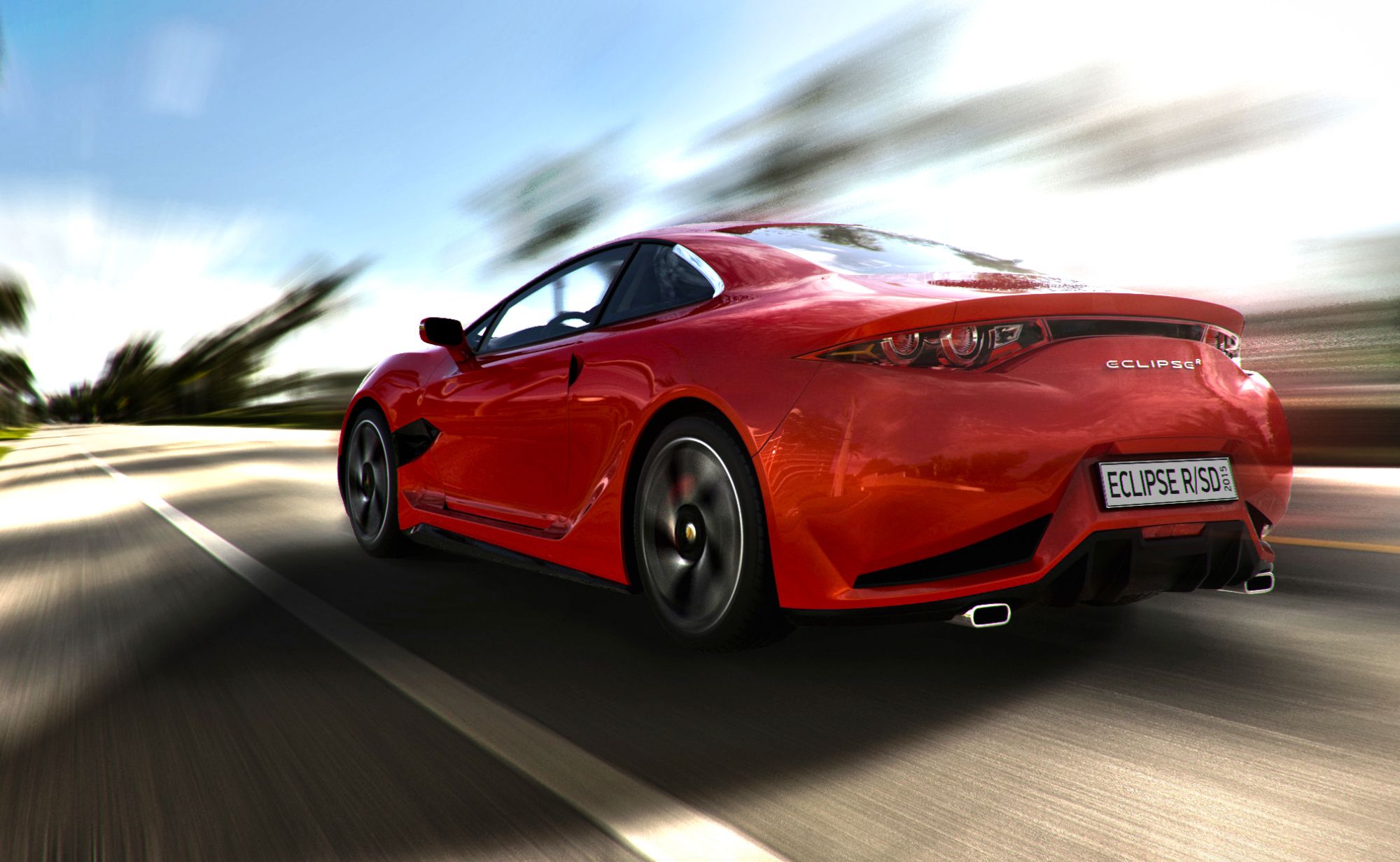 2000x1232 Desktop wallpaper: Vehicles, Mitsubishi Eclipse, Mitsubishi 4K free download for PC. 321174