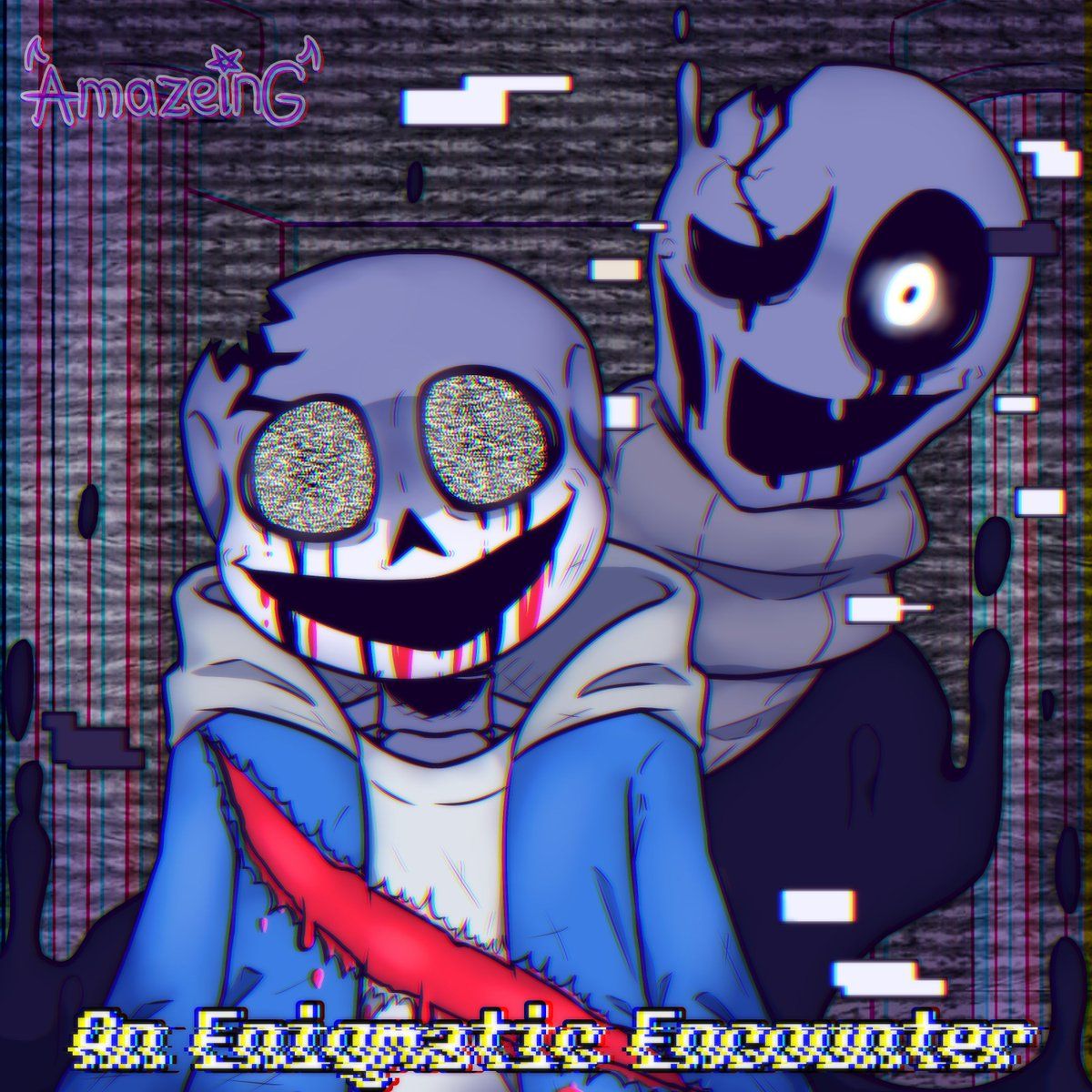 1200x1200 UNDERTALE: LAST BREATH An Enigmatic Encounter #anime #ArtistOnTwitter # undertale #art #undertaleau #lastbreath #ulb #sans #skeleton #glitch