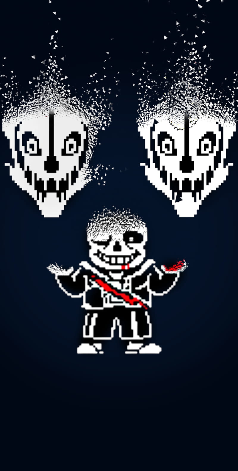 800x1583 Sans die blue, blue, chara, die, games, sans, undertale, HD phone wallpaper