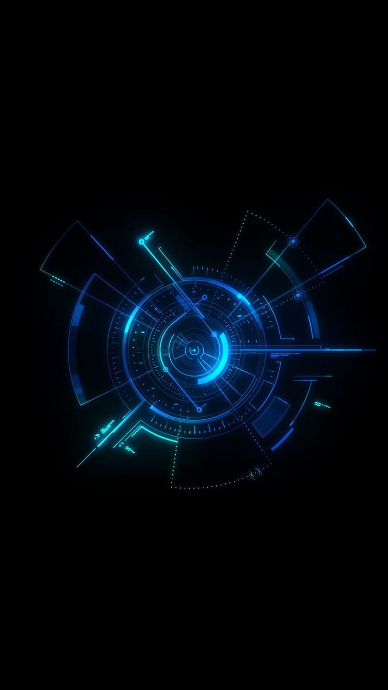 800x1422 Blue Arc, tech, neon, fantasy, background, HD phone wallpaper