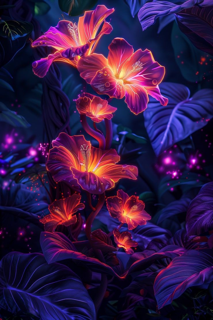 740x1110 Neon Fantasy Wallpaper Photo Free High Quality Picture