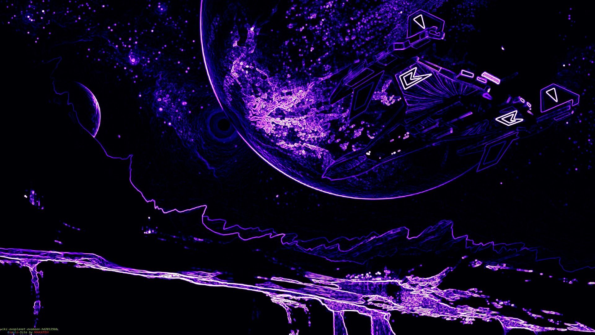 1920x1080 Neon Universe Wallpaper