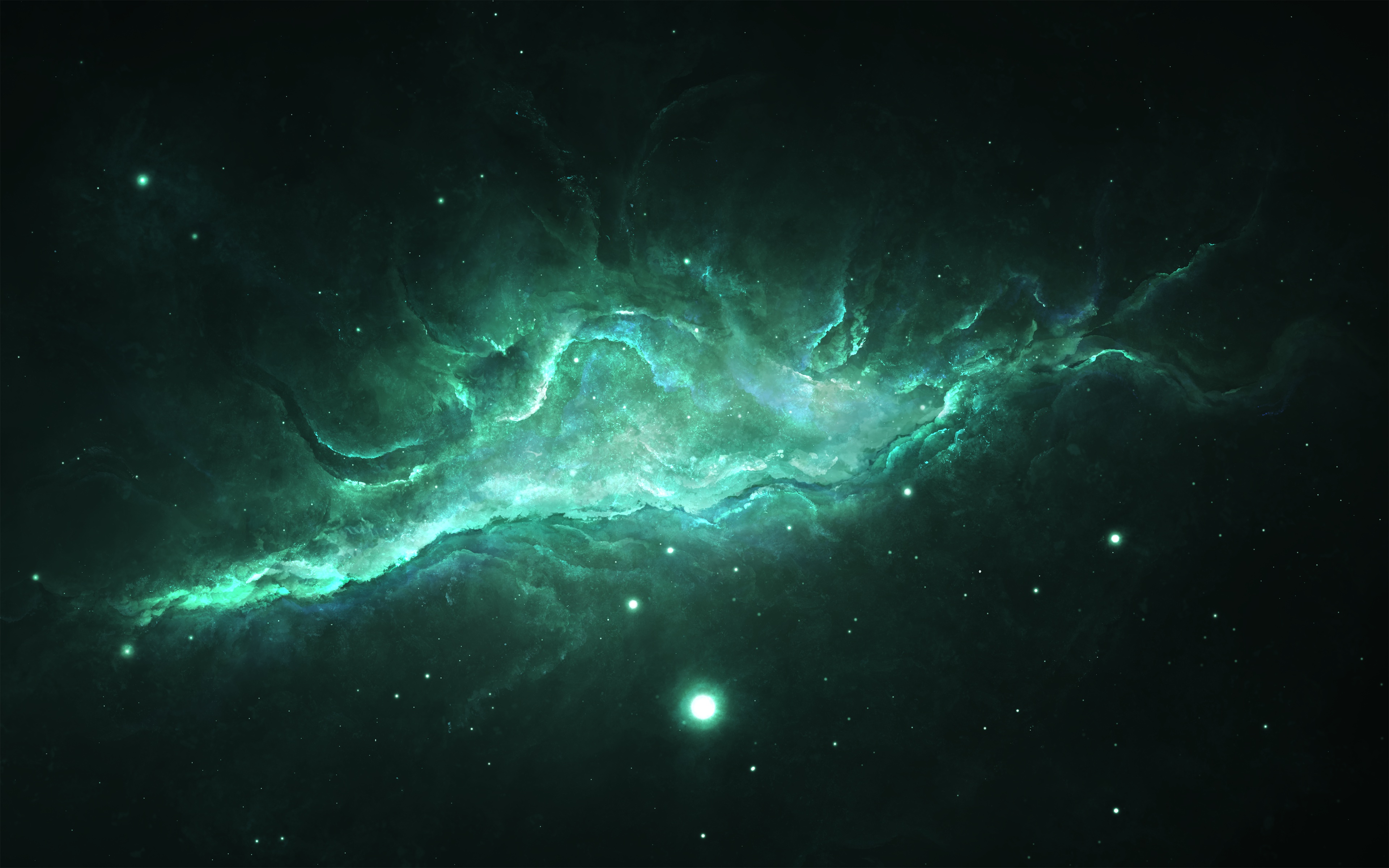 3840x2400 Wallpaper space, stars, nebula, fiction, art, space, fantasy, nebula for mobile and desktop, section космос, resolution 3840x2400