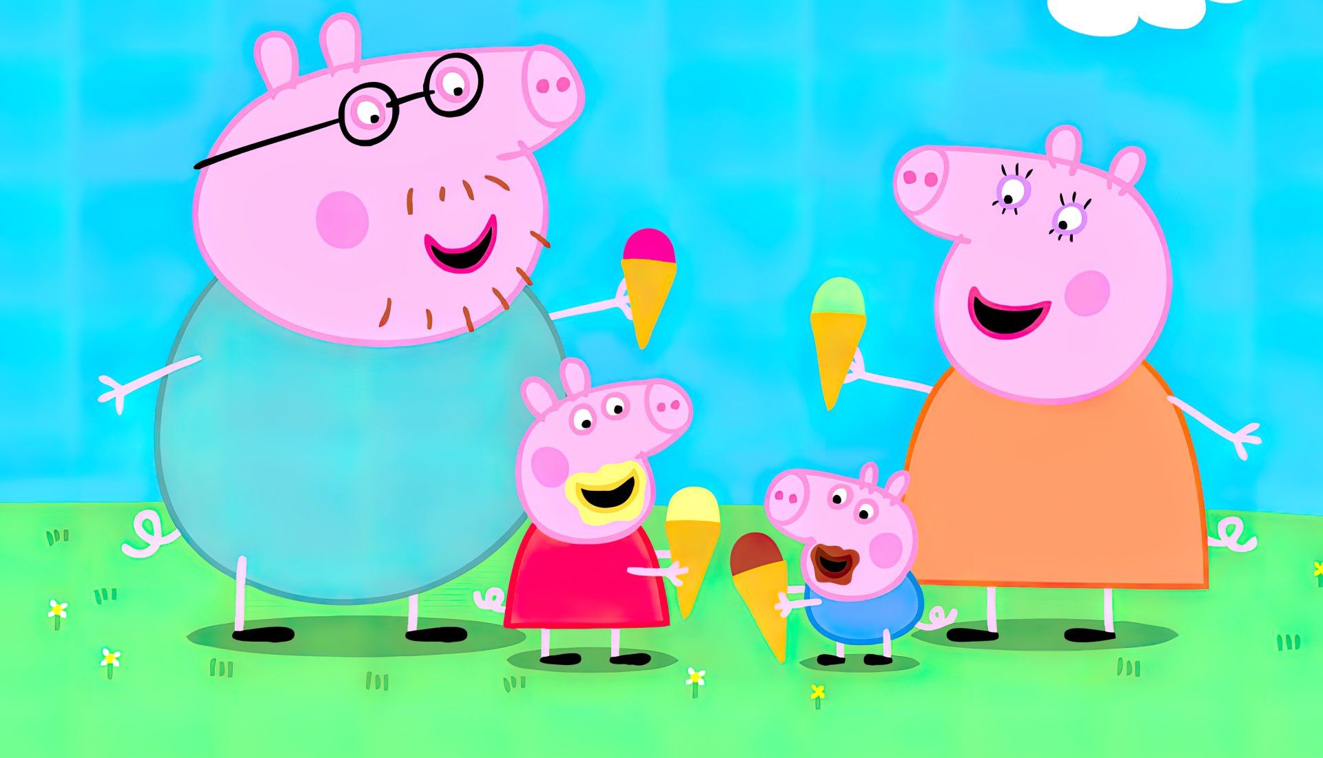 1920x1101 Peppa Pig Family HD Wallpaper